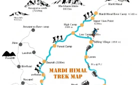 Mardi Himal Trek Map